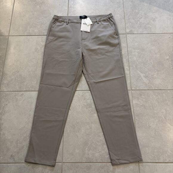 Icon Amsterdam Pants Mens 36/29 Stone Tech Trousers Stretch Nylon Blend NWT - Picture 4 of 10